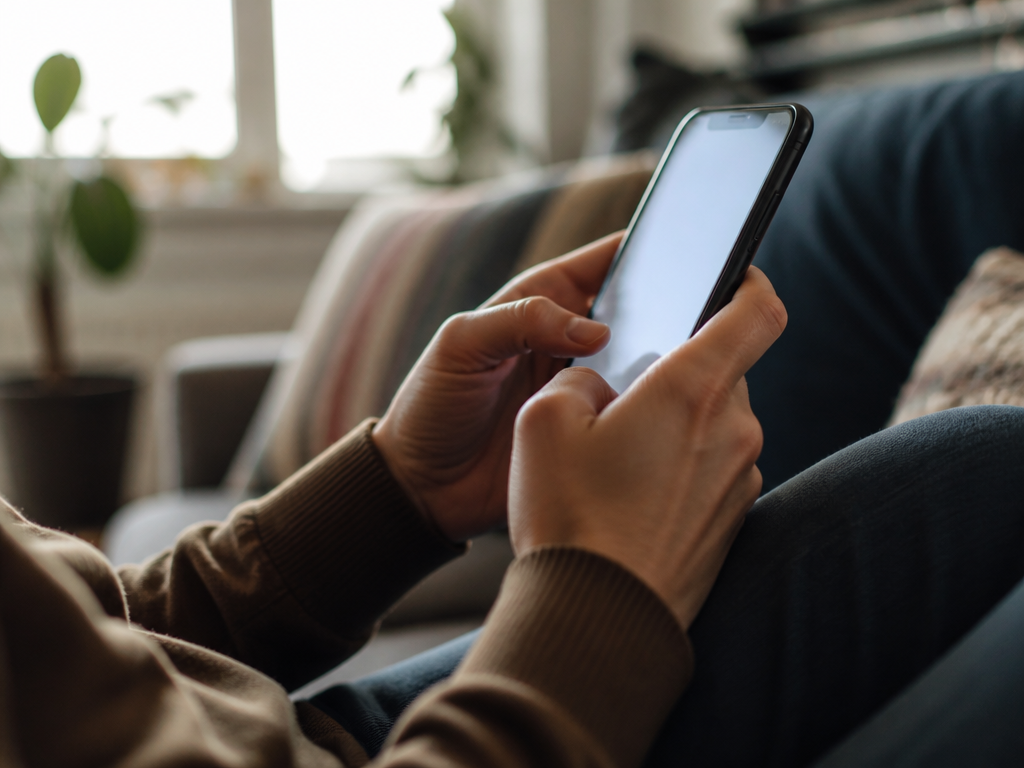 A person reading a consent disclosure on their phone before opting in to health messaging